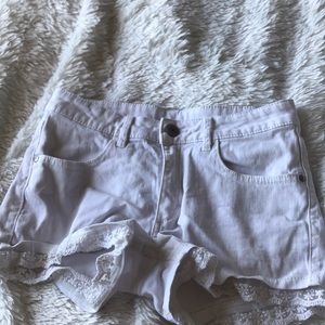 white jean shorts